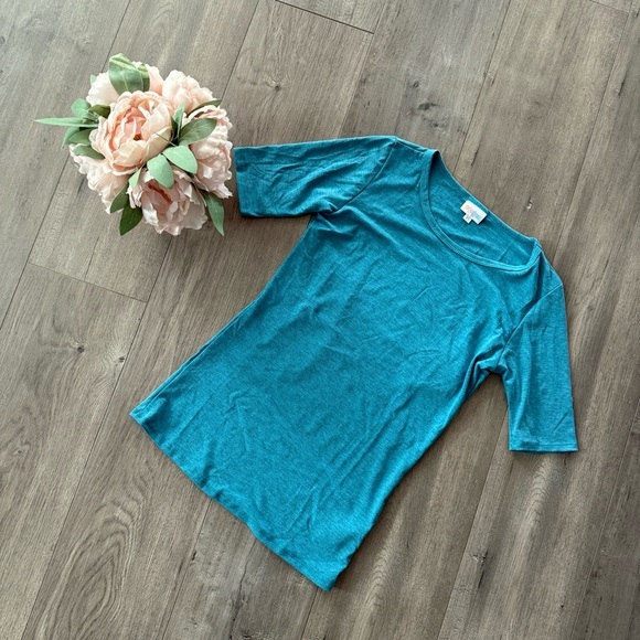 🍁5 for $15🍁 New Lularoe Gigi Heather Teal Top - Picture 1 of 5